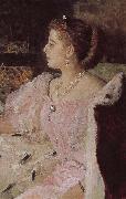 Ilia Efimovich Repin Card Lavina portrait painting